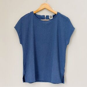 Anne Klein blue blouse size small